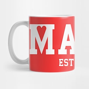 Mama est 2024 New Mom cool design for every Mommy white text Mug